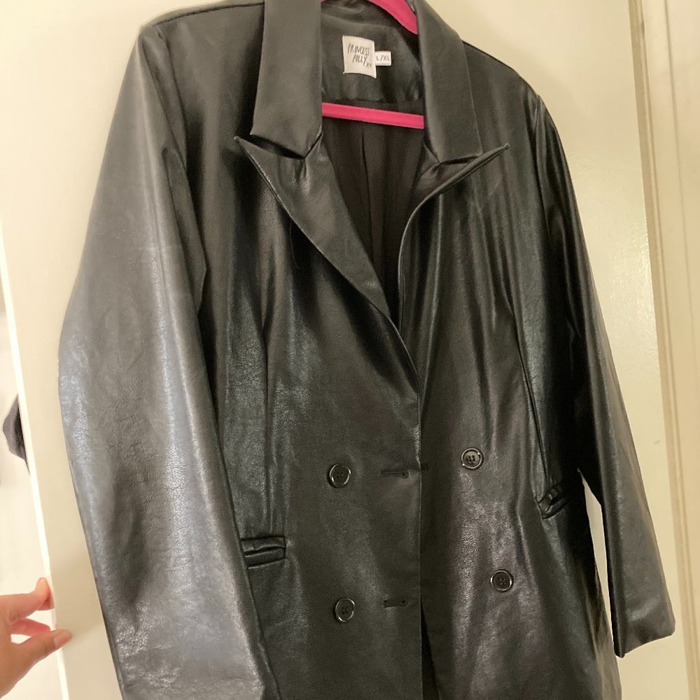 Princess Polly Ellen Faux Leather Blazer in L/XL